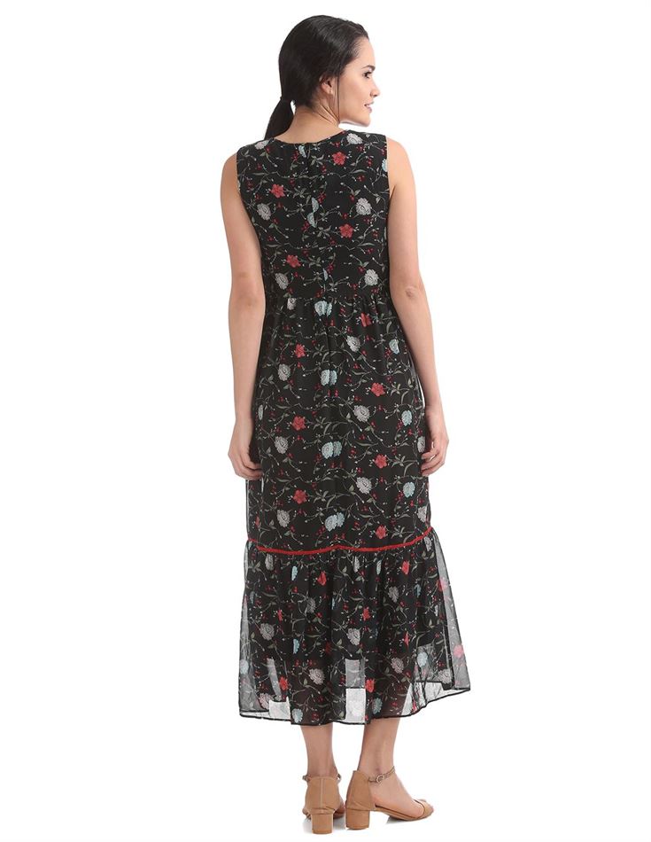 U.S. Polo Assn. Women Casual Wear Floral Print Dress